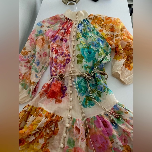 Zimmerman Raie lantern Mini Dress - Picture 3 of 12